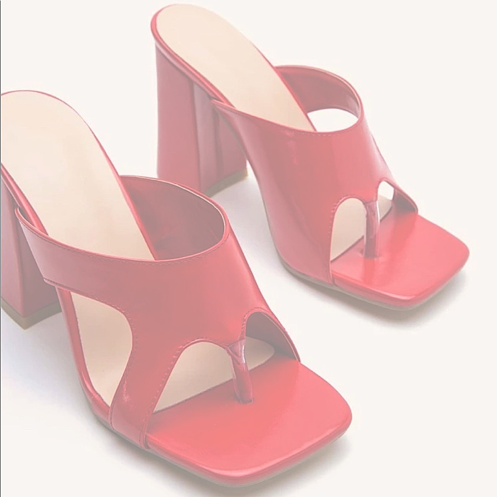 minimal square-/open-/toe/-post chunky HI stilettos